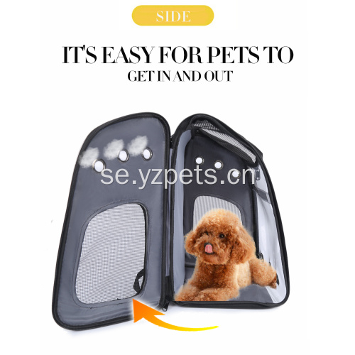 Pet Carry Pack Hund Katt Resor Andningsbar ryggsäck